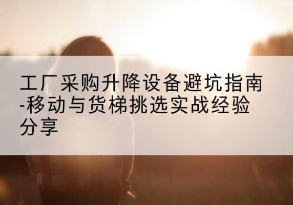 凌河移动式升降机怎么选-工厂采购升降设备避坑指南-移动与货梯挑选实战经验分享
